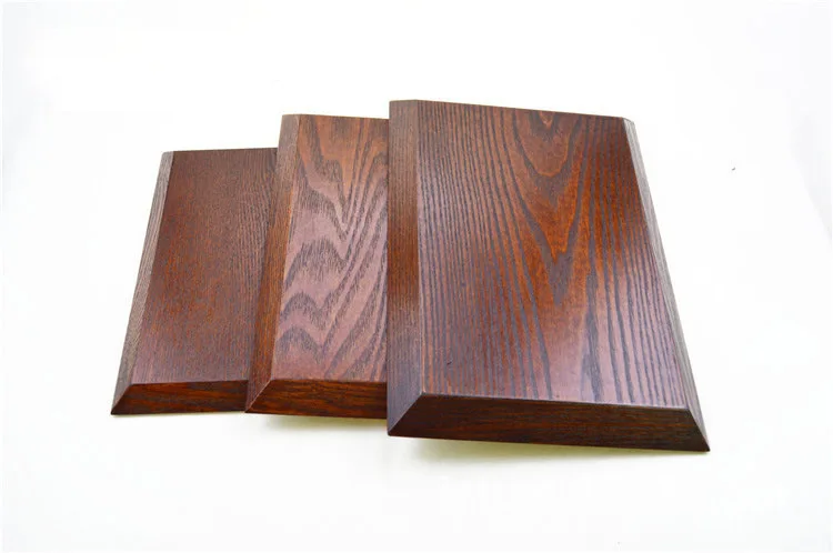 Бытовая простая коричневая прямоугольная практичная скошенная деревянная тарелка, деревянная Фруктовая тарелка, Европейский Креативный поднос из твердой древесины