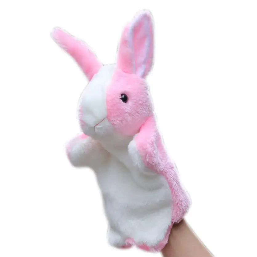 shaunyging 5006 Cute Cartoon Animal Doll Kids Glove Hand Puppet Rabbit Plush Bunny Finger Toys