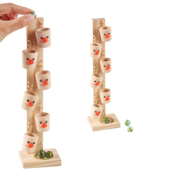 

Baby Montessori Wooden Blocks Tree Marble Ball Run Track Game Kids Children Intelligence Educational Toy Baby Children Day Gift