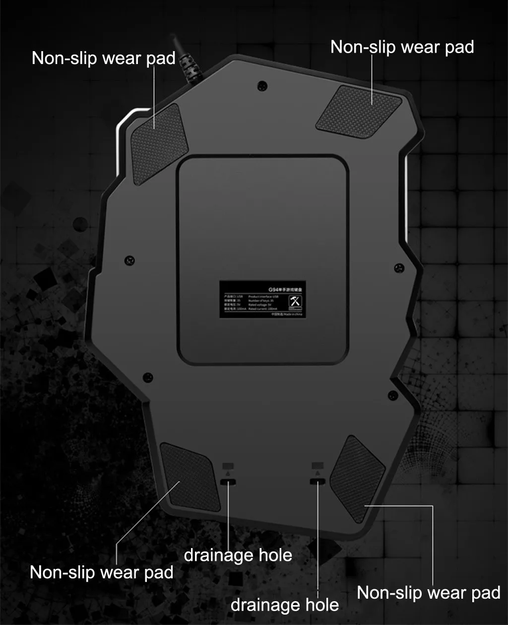 Горячий светодиодный K13 проводной 35 клавиш Светодиодный с подсветкой Usb эргономичная клавиатура с одной рукой игровая клавиатура для E-sport игровой плеер# T3