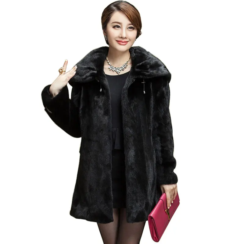 2017 New Women's Casual Fashion Long Coat Warm Winter Artificial Fur Female | Женская одежда