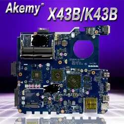 Akemy PBL50 LA-7321P REV: 1A материнская плата для ноутбука ASUS X43B K43B K43BR K43BY X43 K43 Тесты оригинальная материнская плата