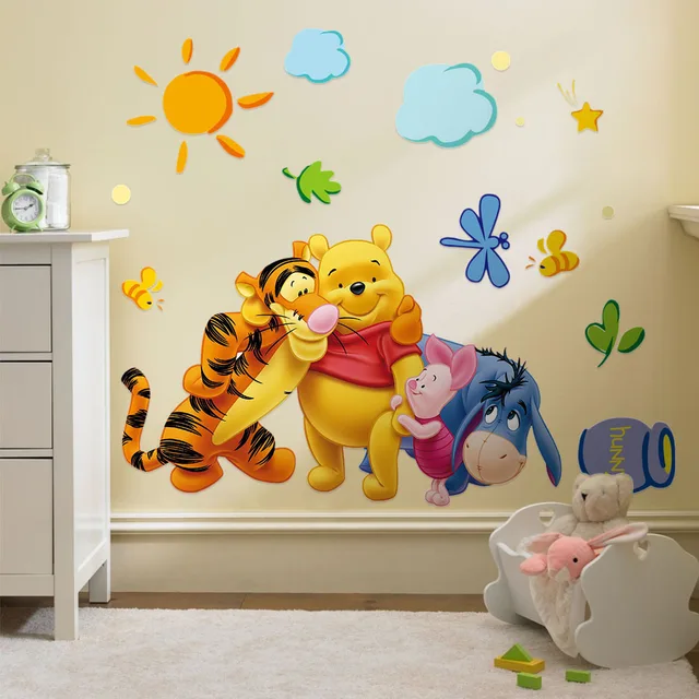 Wallpaper Winnie The Pooh Nursery Theme Cute Winnie The Pooh Bear