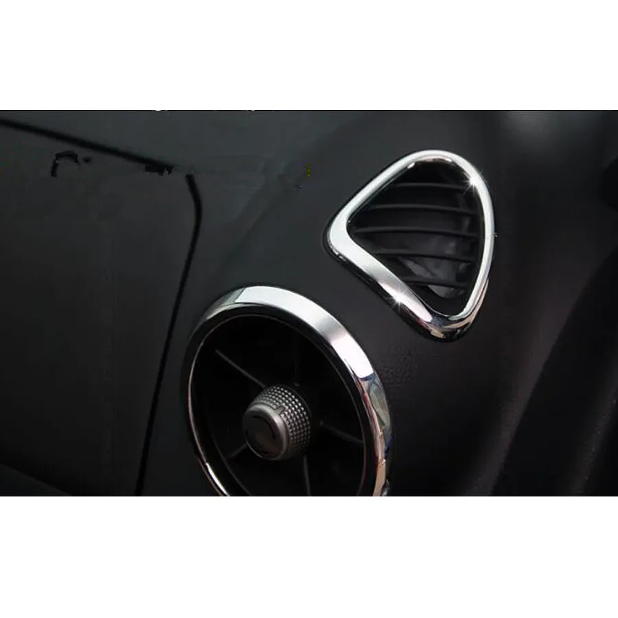 

2Pcs/set Car Dashboard Air Conditioner Outlet Vent Frame Trim Cover Sticker Fit For Chevrolet Trax 2014 2015 Chrome ABS