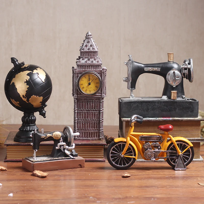 

American Retro Creative Sewing Machine Model Decoration Clothing Store Restaurant Cafe Showcase Props