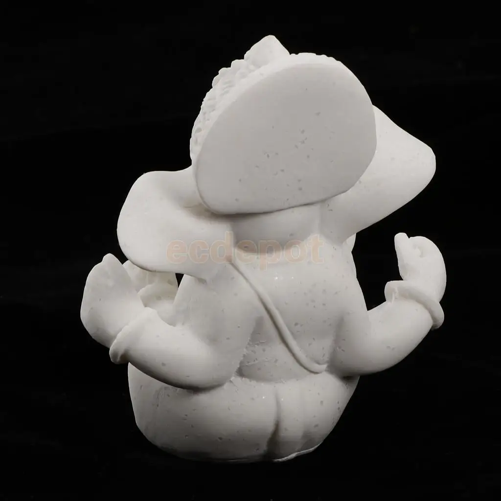 Hindu Sandstone Meditation Ganesha Elephant Sculpture Figurine for Good Blessing Xmas Gift for Friends & Family
