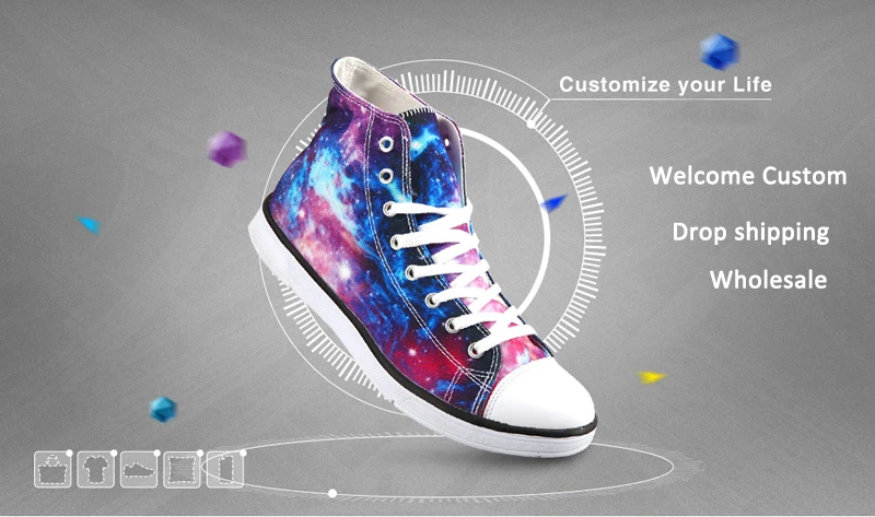 FORUDESIGNS Female Fashion 2017 Casual Canvas Shoes Women 3D Unicorn Pattern Women's High Top Vulcanize Shoes Flats Autumn Mujer