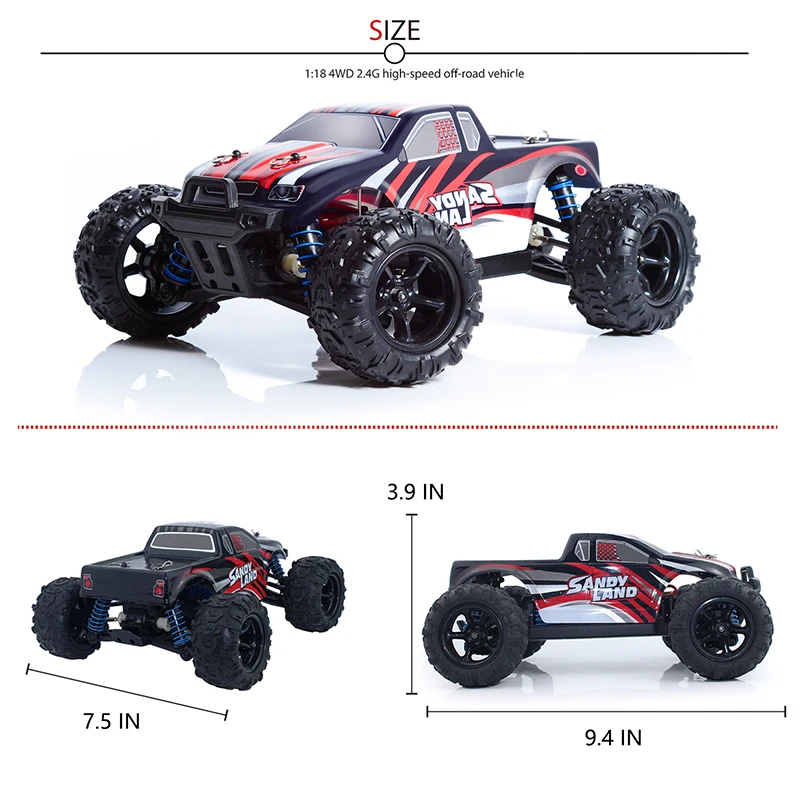 Новый 1:18 40 км/ч Радиоуправляемый автомобиль с дистанционным управлением 2 4 ГГц 4WD