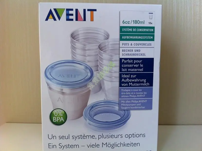 Free Shipping Avent Via Breast Milk Storage Cups Food Fresh Container