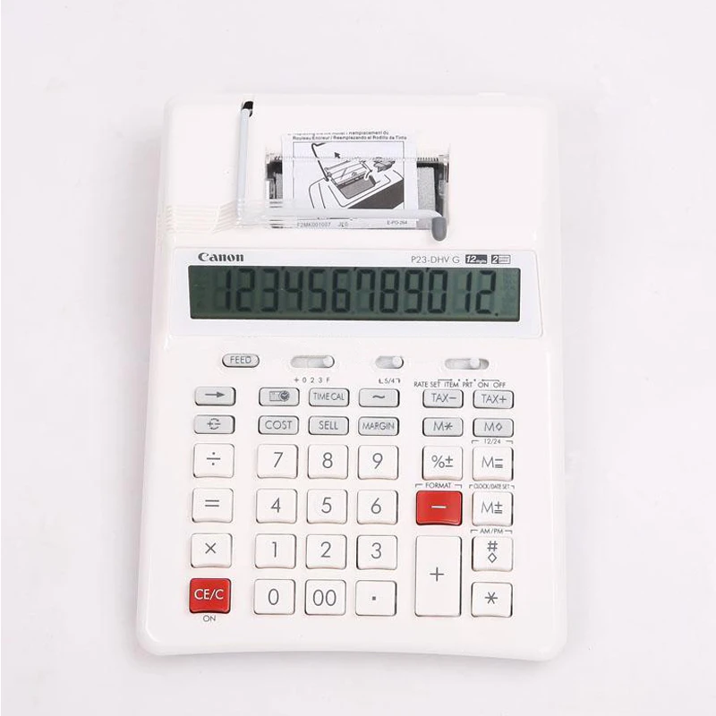 Calculadora de salida de papel Canon P23 DHV G, 1 unidad, Ordenador de  impresión financiera de contabilidad bancaria|calculator school|printing  calculatorschool calculator - AliExpress