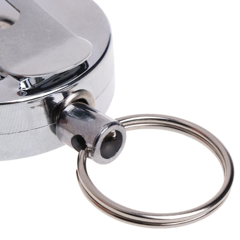 1 шт. полностью металлический рыболовный Zinger Ретрактор брелок Катушка держатель выдвижной стальной кабель