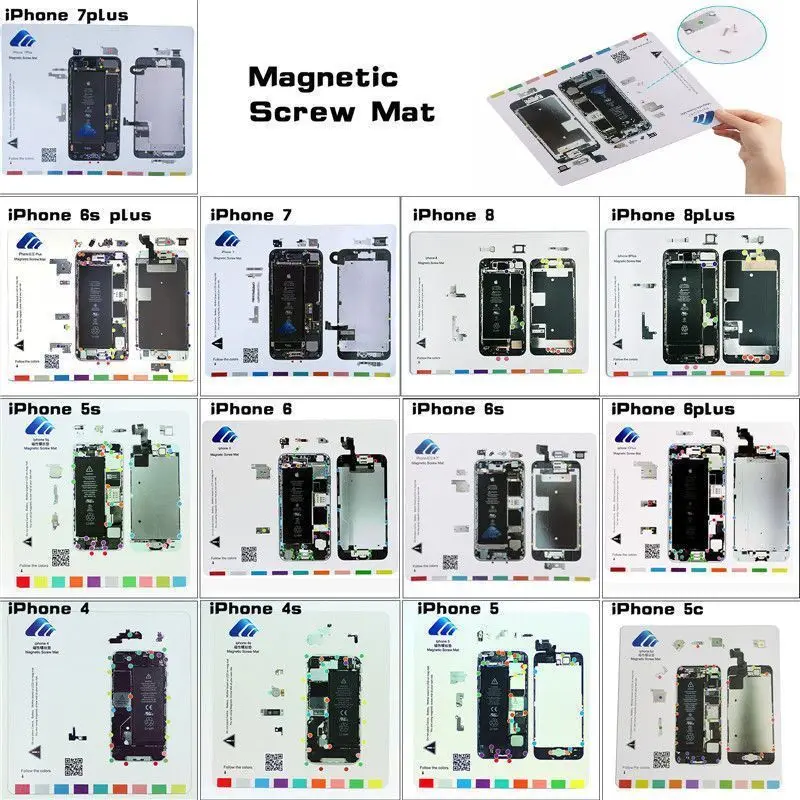 

Magnet Repair Tools Guide Pad Screw Keeper Chart Mat for iPhone 5s 6 7 8 Plus X