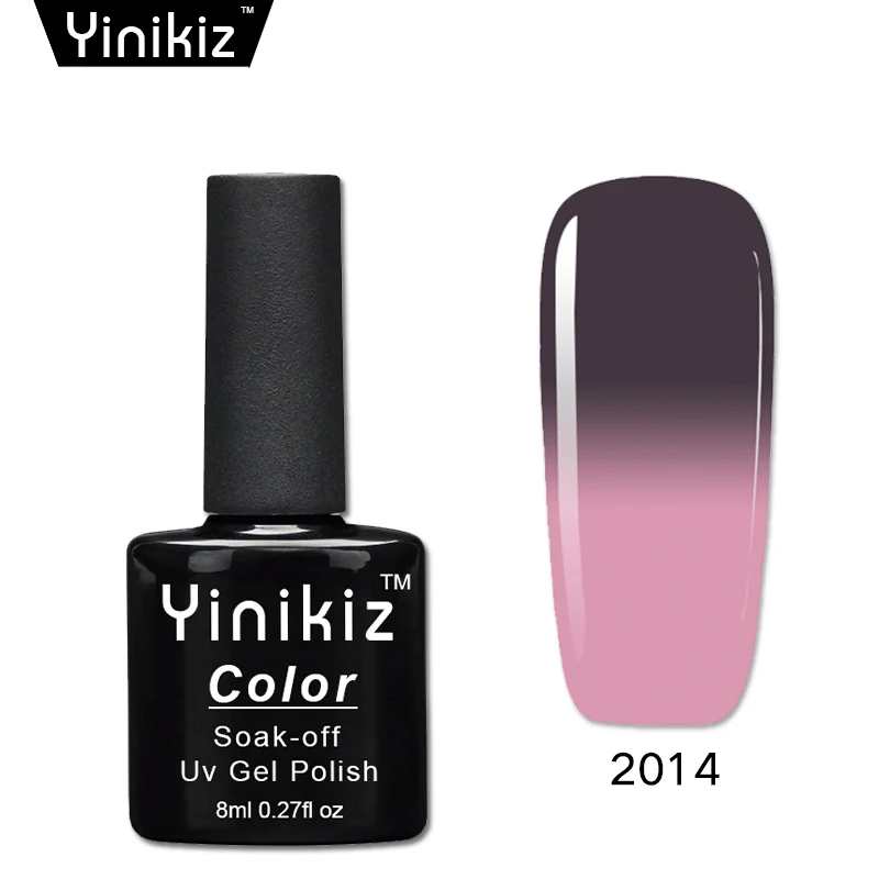Yinikiz темно-серая серия гель лак изменение температуры Гель-лак для ногтей замочить от цветной Led хамелеон - Цвет: 2014