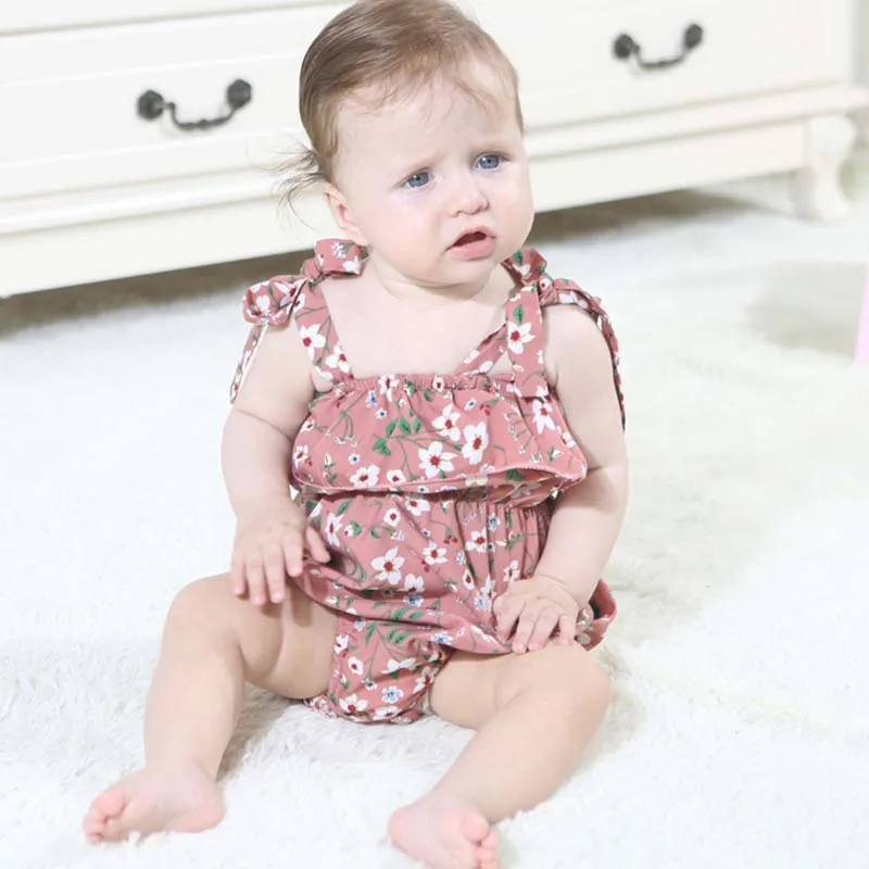 

Dropship Infant Newborn Baby Girls Clothing Bow Ruffles Flower Rompers Jumpsuit Cute Bow Sunsuit Summer 2019 Baby Girls Costume