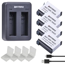 4Pcs Batmax Batteries LCD USB Dual Charger for Gopro 4 Battery GoPro Hero 4 Battey Bateria