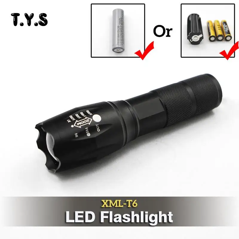 

Super Bright 4000LM Tactical Torch Led Flashlight 18650 XML T6 Lanterna Flash Light Rechargeable Battery Linterna Diving Light