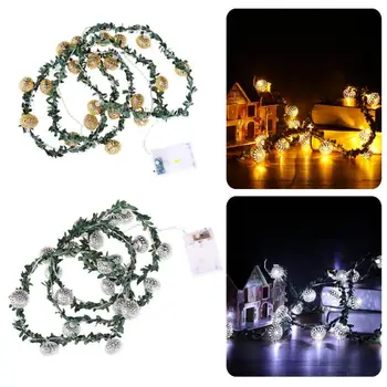

2M Gold/Silver fairy lights Rattan Ball LED Warm White String Light Holiday Christmas led lights decoration garland lamp