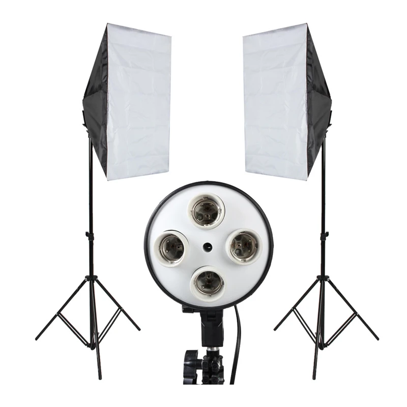 Фото фон софтбокс светильник ing комплект с 4 гнездами держатель лампы 4 шт. 2 м светильник стенд фоновая подставка держатель Ткань сумка для переноски