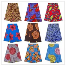 6 Yards African Wax Prints Fabric Super Java Wax 100% Cotton Nigerian Ankara Fabrics With Free Shipping African Dress Women 1402