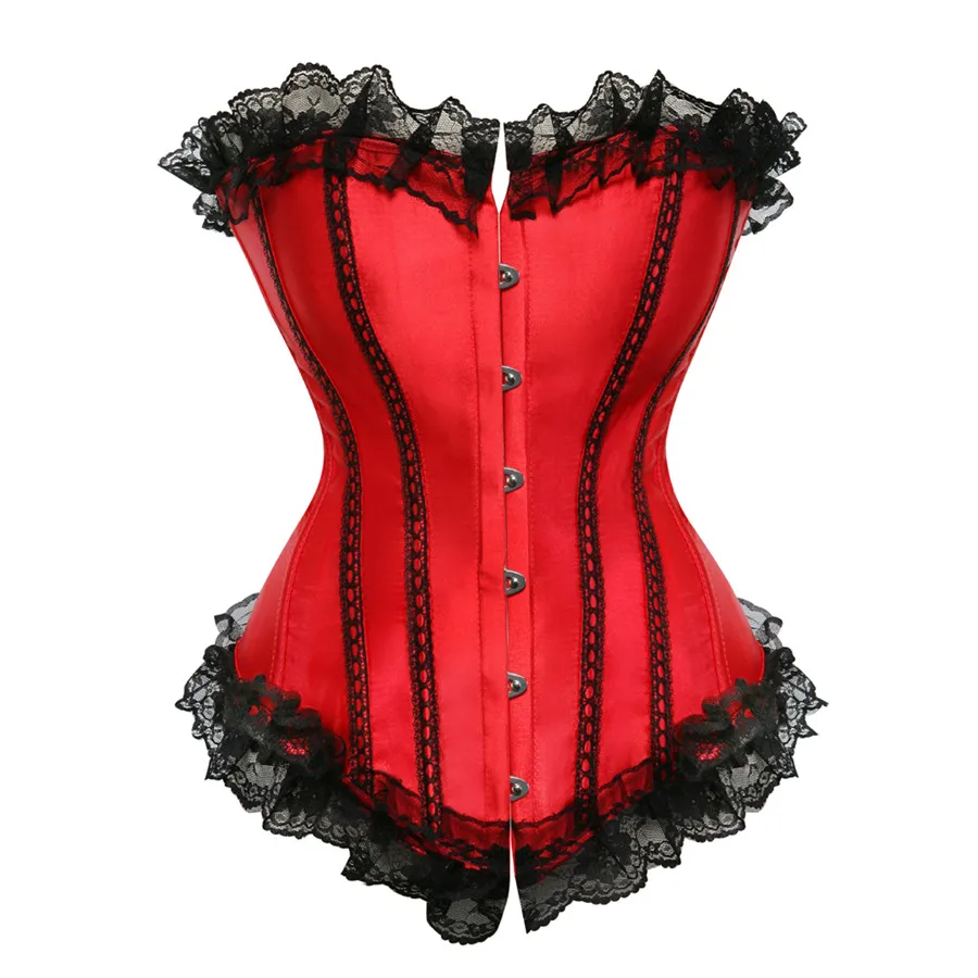 Drag Queen Overbust Corset With Lace Trim - Queerks™