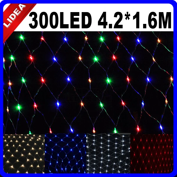 4 2*1 6 м 300 LED Сад Свадьба сад Новый год сетка украшение наружная гирлянда Фея