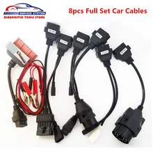 Calidad A + TCS CDP Cables de Coches 8 unids coche juego completo cables para cdp/cdp tcs/multidiag pro con un alto rendimiento y envío gratis