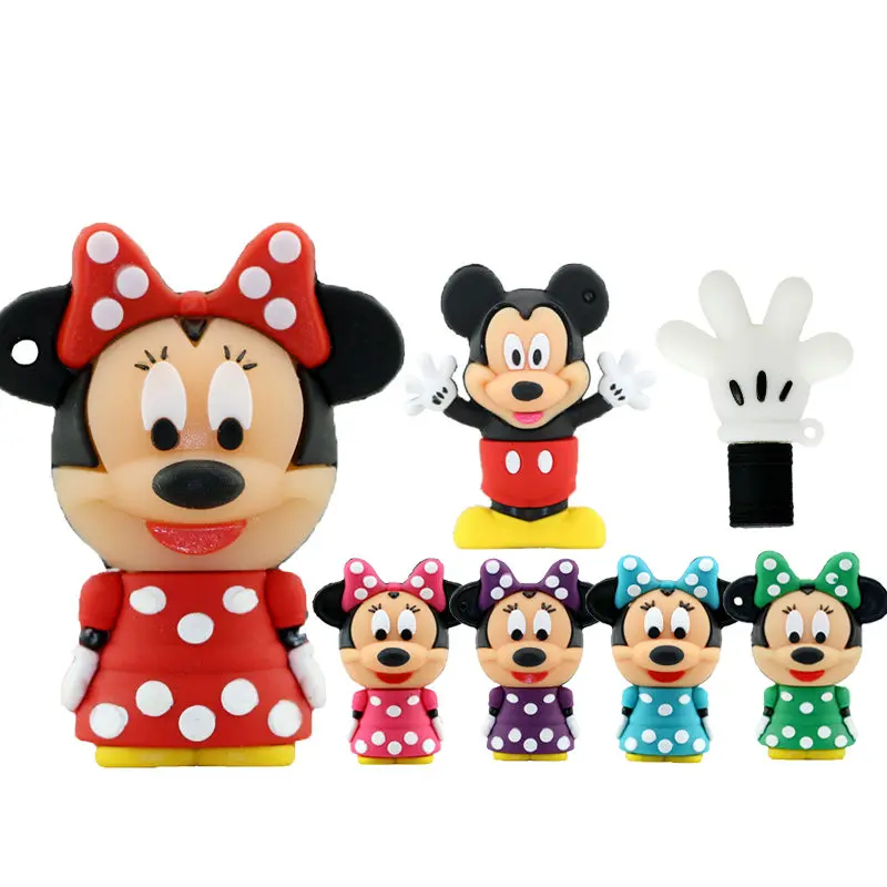 

Cute Mickey Hand Pen Drive Mickey Mouse Glove Usb Flash Drive Minnie Bowknot Pendrive 8GB 16GB 32GB Cartoon Animal Cat Palm Gift