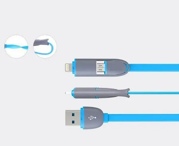 2 в 1 USB/Micro USB кабель для зарядки телефона 2.1A TPE кабель для передачи данных для samsung Xiaomi Tablet IOS/Android мобильный телефон зарядный шнур