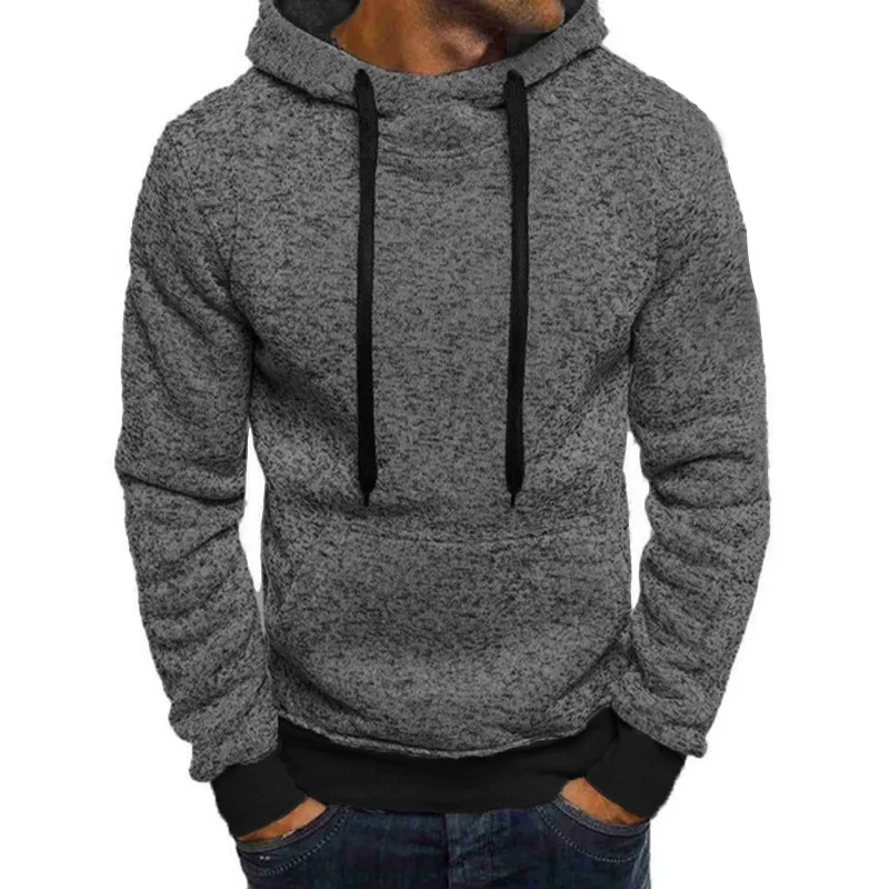 

4 color solid color hooded hoodies r men's fashion men's bamboo fiber hooded fashion autumn and winter men's long-sleeved hoodie