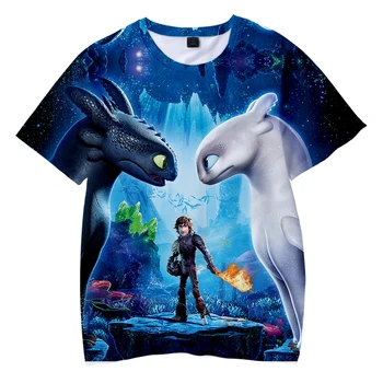 

2019 Boys Summer T Shirt How To Train Your Dragon 3 Kids 3d Print Tshirt For Boys Girls Children Clothes 4 5 6 7 8 9 10 12 Year