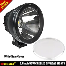 9150970 6.7″ Inch 50W Round Cannon LED Driving Lights 12V 24V Black Spot Beam 15 Degree Narrow Beam 4×4 LED Light Cannon x1pc