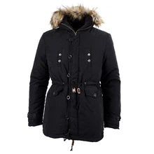 Mens New Winter Warm Fleece Parka Dreadnought Trench Jacket Duffle Coat MFb13 – Black L