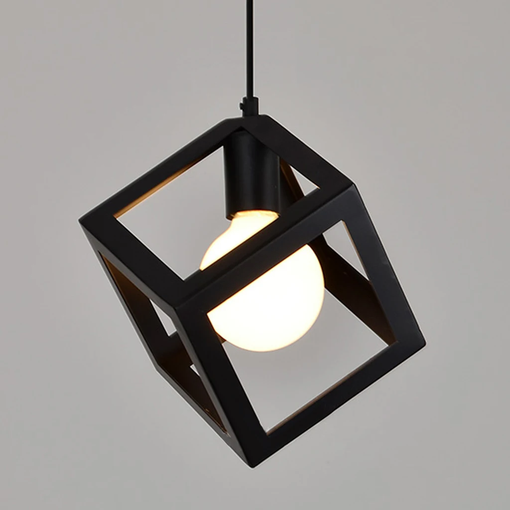 Hot DIY Creative Decorative Vintage Square Metal Pendant Light Bar