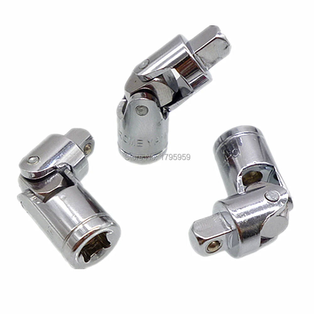 Joint Socket 1/4in Square Drive Universal 3pc Set Flexible Swivel Joint
