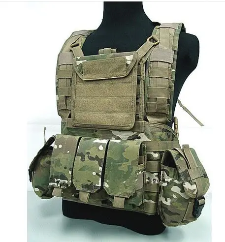 Airsoft Molle столовая гидратация боевой RRV жилет Coyote коричневый BK OD мульти камуфляж - Цвет: Multi Camo