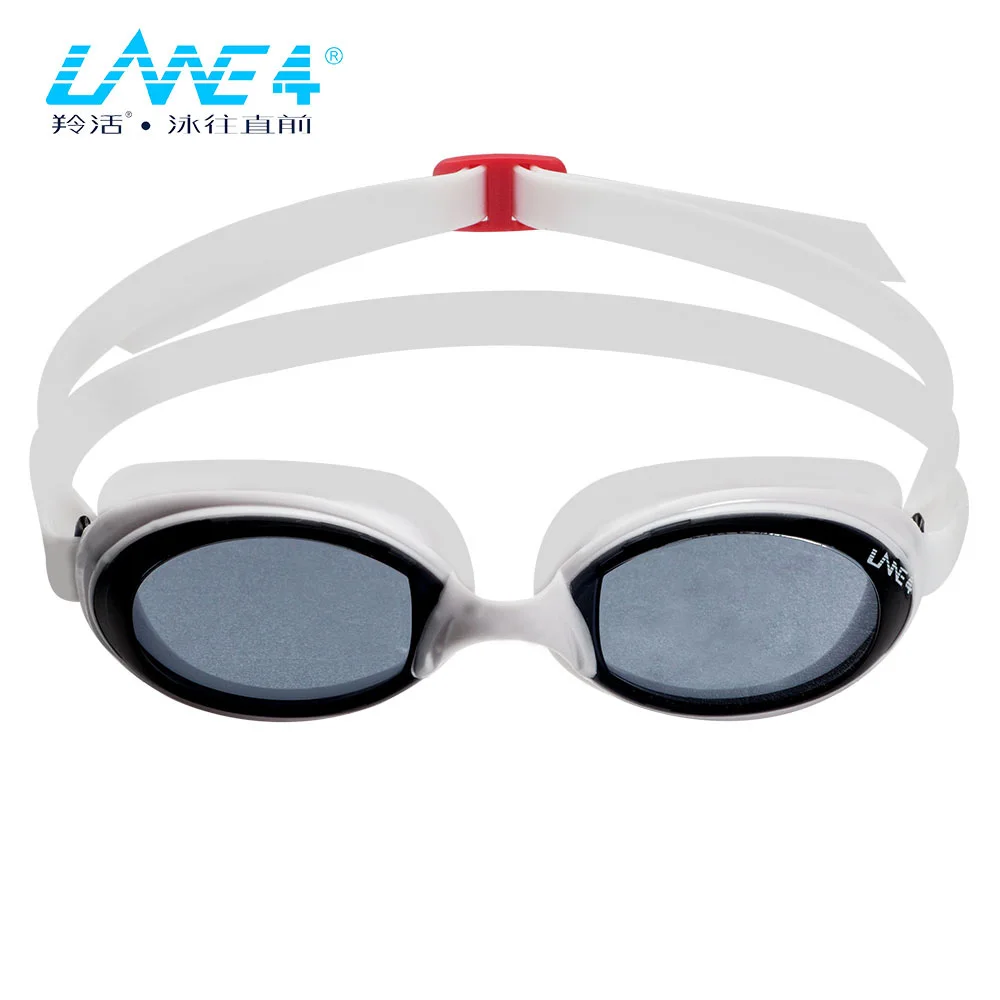 SMOKE WHITE LANE4 плавательные защитные очки УФ-Защита водонепроницаемые очки для плавания для небольших/junior faces#328 очки - Цвет: SMOKE WHITE