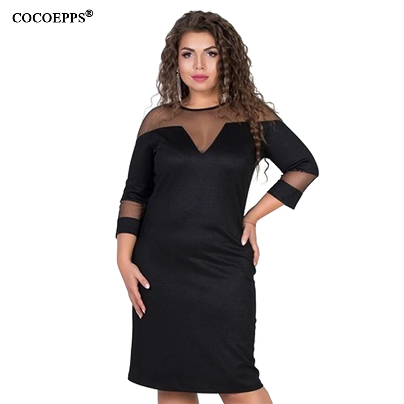 5XL 6XL 2019 женское летнее платье больших размеров повседневные пикантные сетчатые