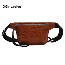 Женская поясная сумка из искусственной кожи, модная поясная сумка, женская сумка для телефона, повседневная черная нагрудная сумка для девочек, сумка на плечо