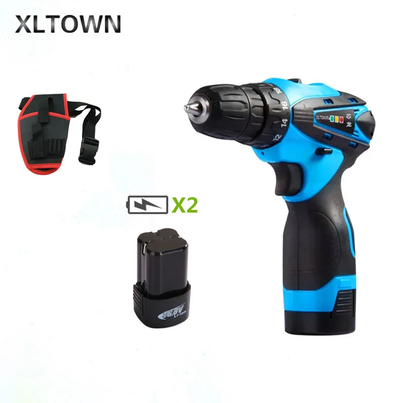 

Xltwon16.8V Positive and Negative Adjust Rechargeable two-speed Lithium Battery Multi-function electric screwdriver two battery