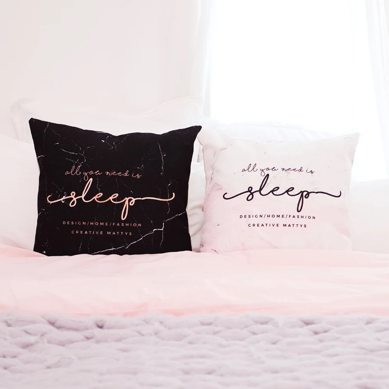 Mattys Nordic marble comfortable cotton and linen cushion creative gift pillow | Дом и сад
