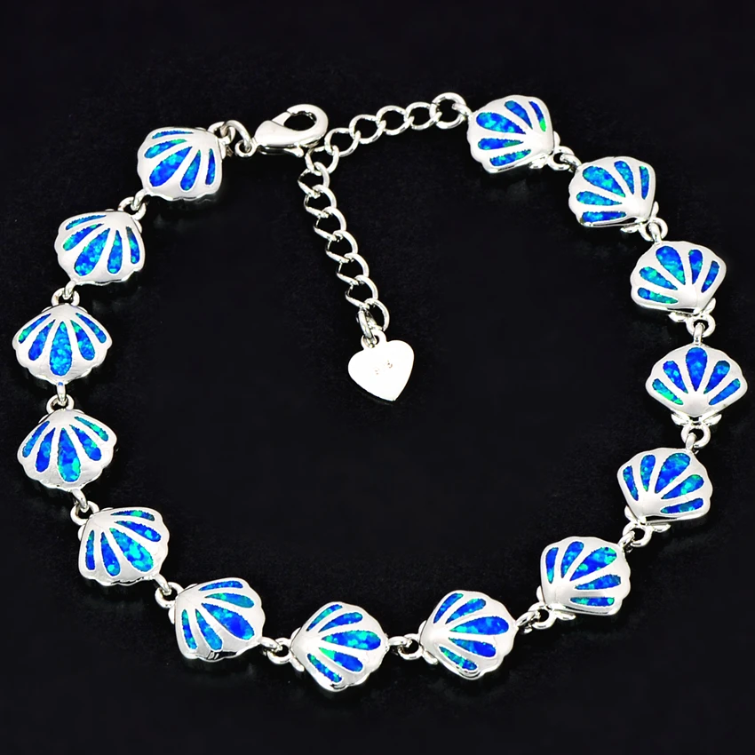 Wholesale & Retail Fashion 7.0 Inches Fine Blue Fire Opal Bracelet 925