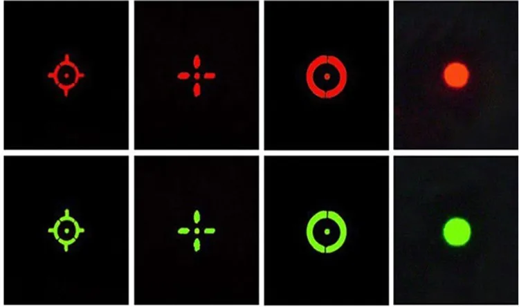 Охотничья оптика 1x22x33 компактный рефлекторный красный зеленый точка зрения прицел 4 Сетка прицел для страйкбола Вивера 11 мм крепление страйкбола. Пистолет