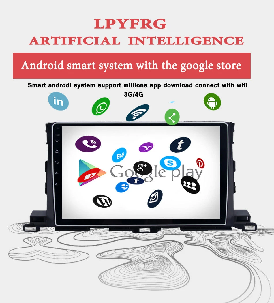 Top Car Android 9.0 DVD System For Toyota Highlander 2014-2019 Autoradio Car Radio Stereo GPS Navigation Multimedia Audio Full Map 4 Top Car Android 9.0 DVD System For Toyota Highlander 2014-2019 Autoradio Car Radio Stereo GPS Navigation Multimedia Audio Full Map 4