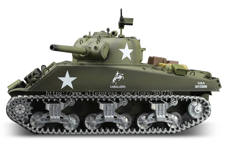 

6.0 New Edition With Infrared battle U.S.M4A3 SHERMAN remote control tank 3898-1 Advanced Metal track and metal wheels rc tank