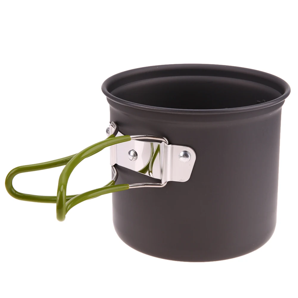2 unids piezas Juego de vajilla antiadherente olla ultraligero utensilios de cocina Picnic Camping Pan al aire libre herramientas de Camping
