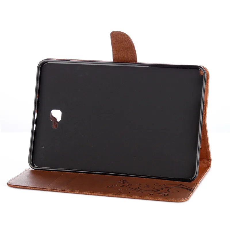 Printing Magnetic Wallet Smart Tablet Case For SAMSUNG Galaxy Tab A A6 10.1 P580 P585 Butterfly Embossed Flip PU Leather Cover (1)