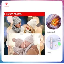 [Более дешевый] 5D DIY фото на заказ подарок для свадьбы дня рождения Алмазная картина Полная площадь аксессуар горный хрусталь вышивка