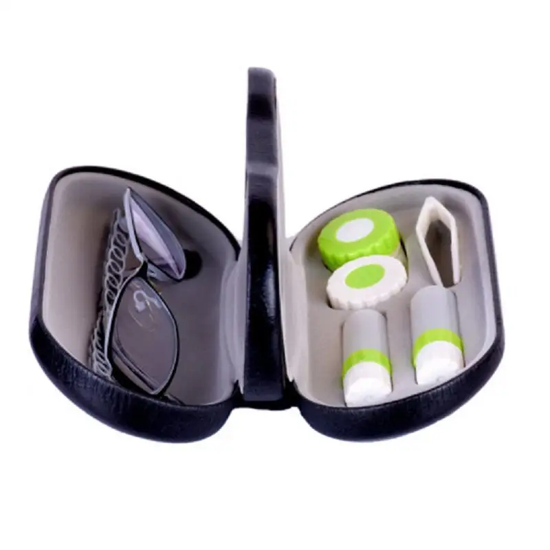 

Creative Dual Use Glasses Case Handmade Double Layer Box Multi-purpose Contact Lens Boxes For Men Women Unisex