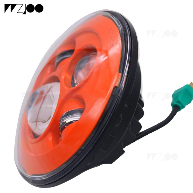 WZJOO " круглый для мотоцикла светодиодный проецирования фар мотоциклов для motorcycleStreet Glide FLHX Road King