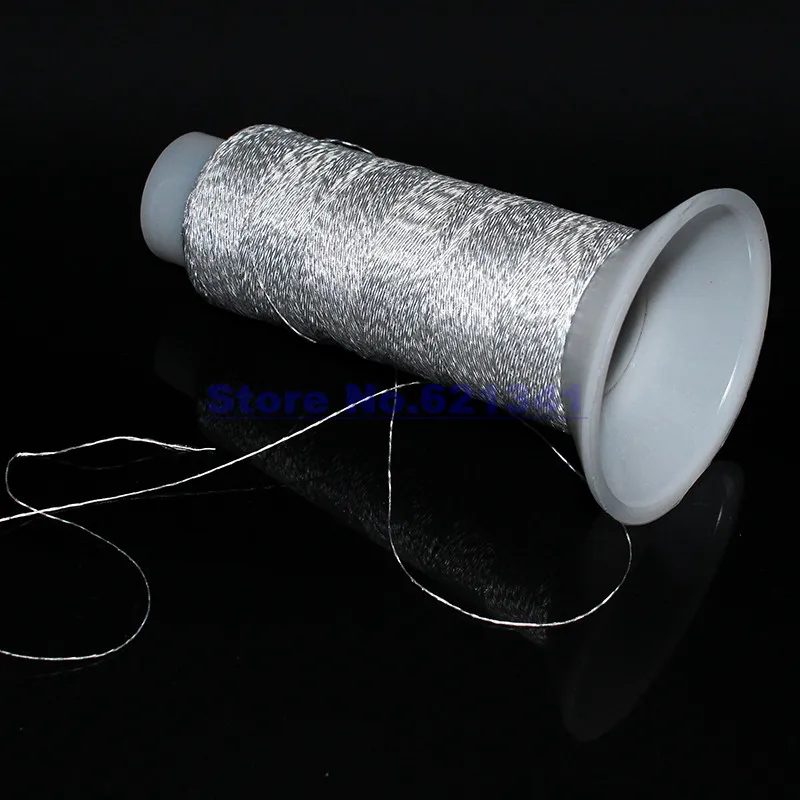 Серебряная Светоотражающая пряжа для шитья и вязания хорошая шапка-варежки одежда безопасности 0,2 мм x 500 метров